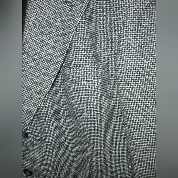 GIANFRANCO RUFFINI men's 46 R cashmere blend herringbone blazer Italy - Picture 3 of 13